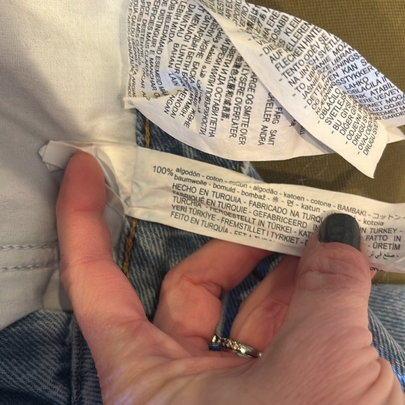 Zara Jeans Straight Leg Ripped Light Wash High Rise Size 4 - Picture 7 of 7